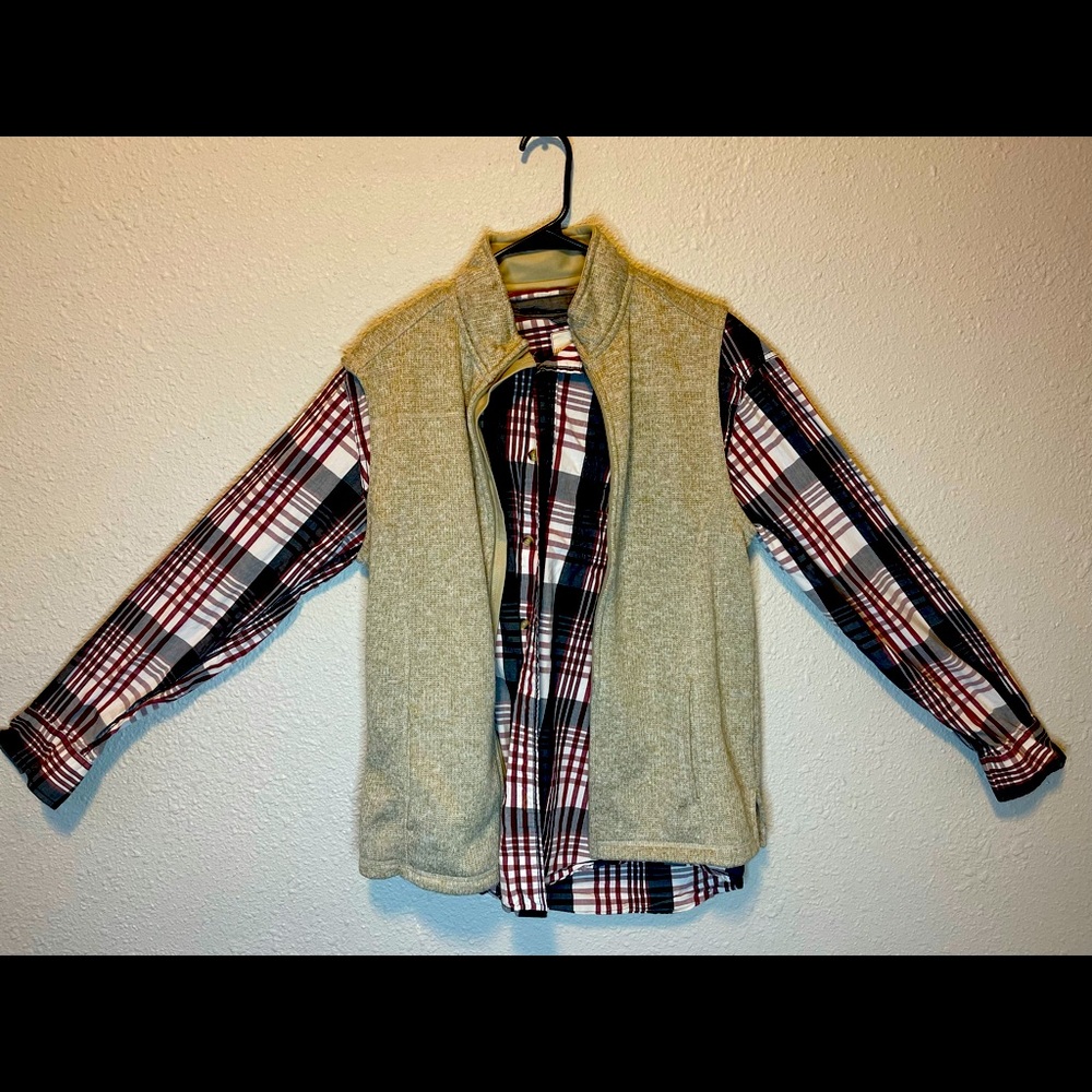 2 FOR 1 DEAL! MENS / WOMANS WEATHERPROOF collard long sleeve & CLUB ROOM vest